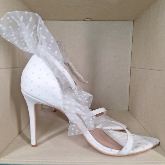 Mimii London Womens Shoe White Heels Size 9 - Picture 2 of 5